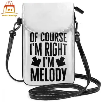 

My Melody Shoulder Bag I AM Right I AM Melody Leather Bag Crossbody Print Women Bags High quality Slim Multifunction Purse