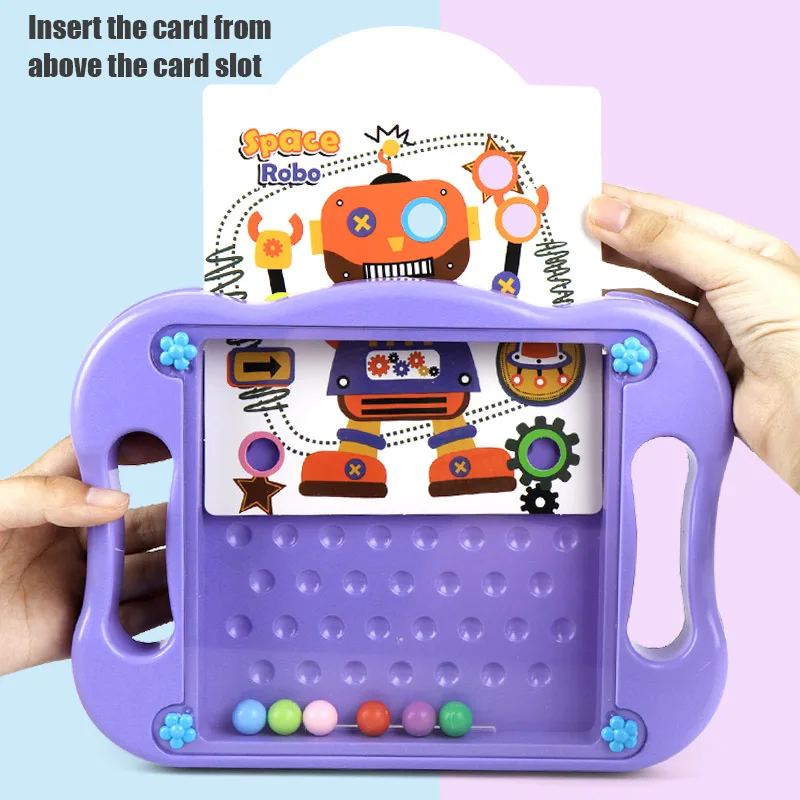 Hot Sale Ball Balance Puzzle Game Labyrinth Board Toys Puzzle Ball Brain Teasers with 10 Game Scenes Cards