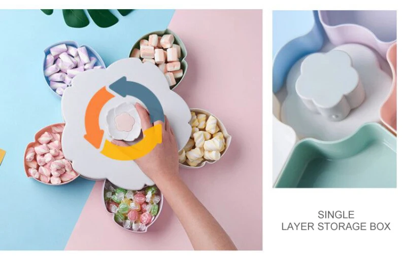 Креативное цветочное лепестковое блюдо для фруктов и конфет коробка хранения