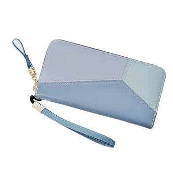 

Women Patchwork Clutch Pink Long Phone Wallets Pocket Ptgirl Card Holder Purse Coin Purse Wallet Lady Tassel Handbag @A25