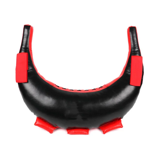 Black red 25 кг Болгарская силовая сумка обновленная космическая кожаная ММА боксерская сумка с песком для силовой тренировки пробивая сумка - Цвет: Black red
