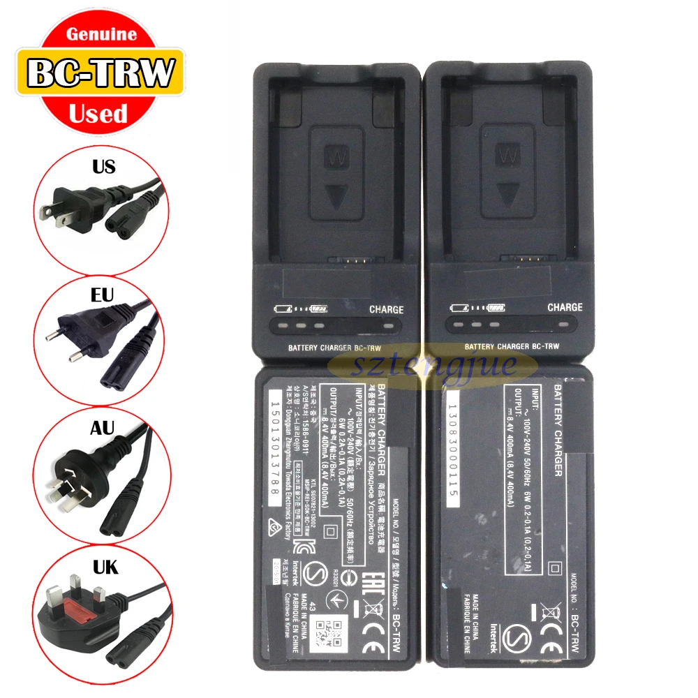 Б/у оригинальное зарядное устройство BC-TRW для Sony NP-FW50 A6500 A6400 NEX-7 Mk II III IV Alpha A7 A35 A55 A7R
