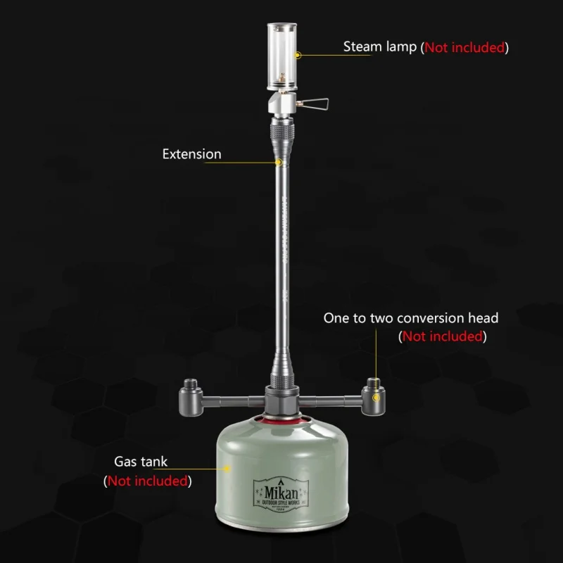 Газовый фонарь, удлиняющая трубка, фонарь для выдува, расширитель полюса для печки, газовый бак, конвертер, Удлинительный стержень, лампа для кемпинга, удлинитель
