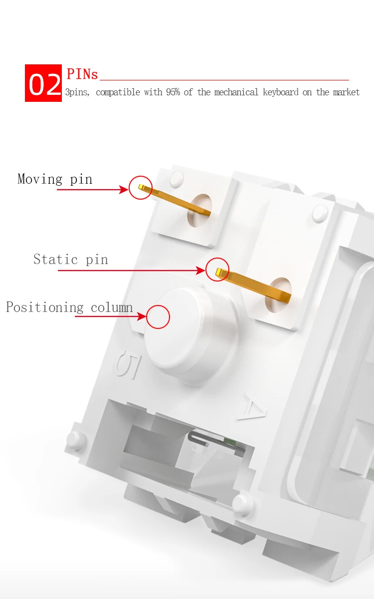 clicky interruptores táteis para diy teclado mecânico