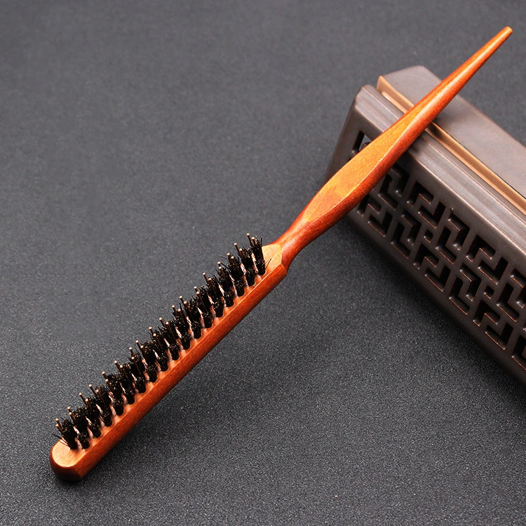 

Professional Salon Teasing Back Hair Brushes Wooden Slim Line Comb Bristle Hairbrush Extension Hairdressing Styling Tools 1PC