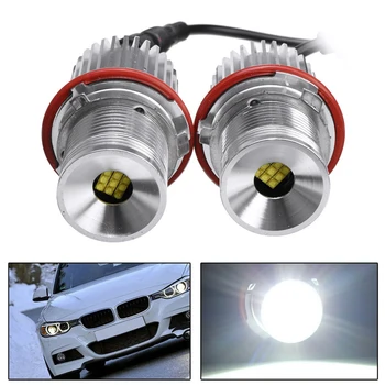 

2Pcs 45W White Angle Eyes LED Marker Halo Ring Light Bulb Super Bright Led Energy Save for BMW E39 E53 E60 E61