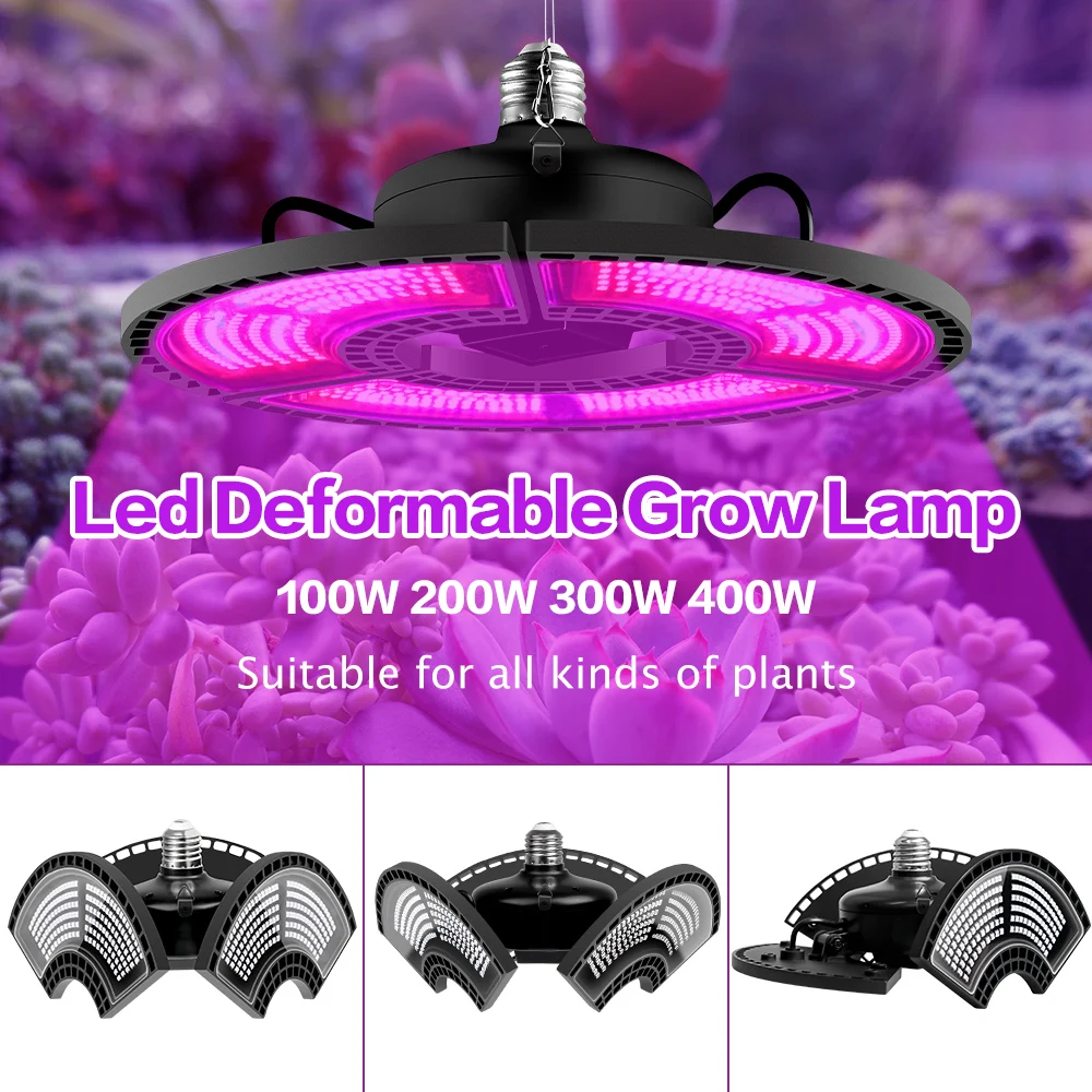 

E27 Led Grow Light 100W 200W 300W 400W Full Spectrum Led Phyto Lamp Indoor Seedling Light Bulb E26 Led Grow Tent Lamp AC100-277V