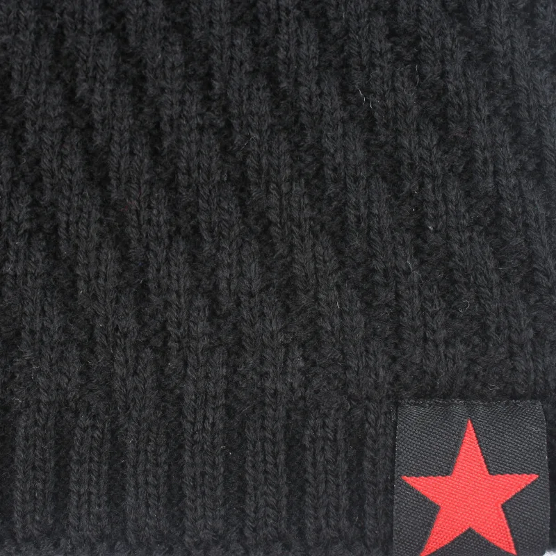 Skullies Beanies модные корейские осенние и зимние мужские пять звезд купол открытый плюс бархат вязаная шляпа теплая Головные уборы