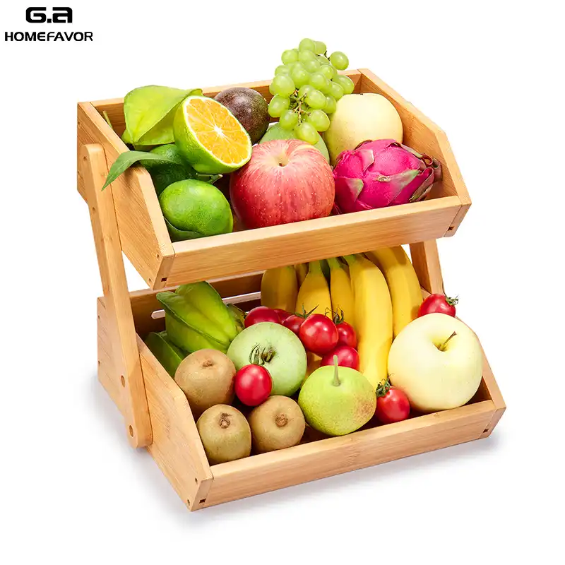 Cesto Di Frutta 2 Pneumatico Di Bambu Di Stoccaggio Scaffale Traspirante Removibile Contenitore Di Alimento Della Cucina Di Frutta Fresca Verdura Accessori Cesti Per Ritirare Aliexpress