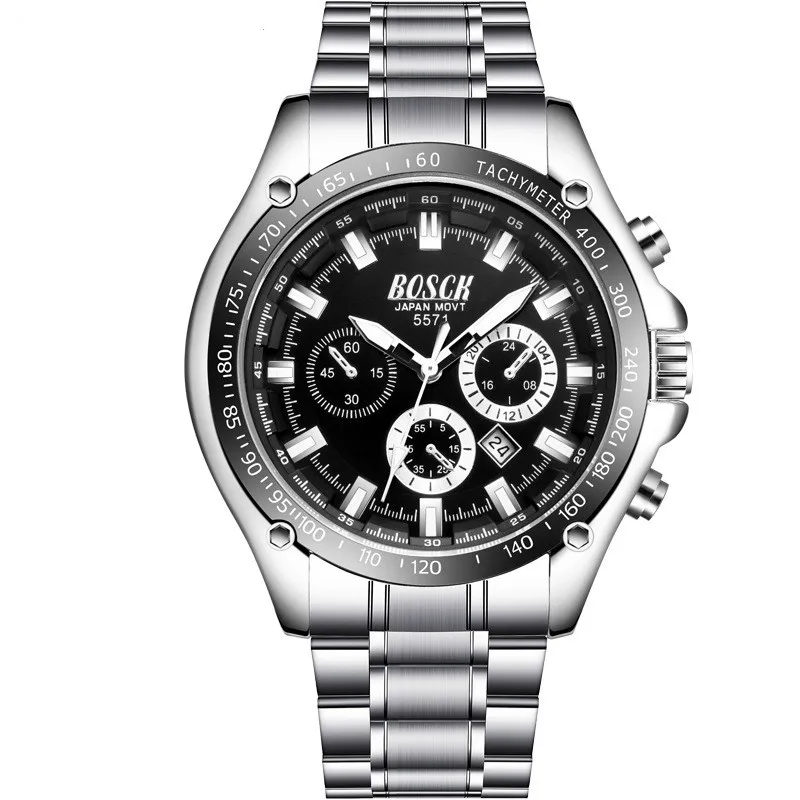 

Mens Watches Brand Luxury Stainless Steel Waterproof man watch Calendar Business Quartz-watch sport Male Clcok Relogio Masculino