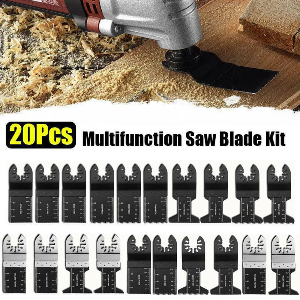 20Pcs Multi-Function Bi-metal Precision Saw Blades Oscillating Blade Multi Wood Cutting Kit Chipboard Tool Circular Saw Blade 30 photo