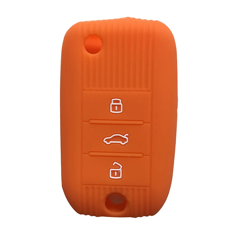 Чехол для ключей MG GS MG6 E-MG6 EMG6 чехол для ключей силиконовый чехол для дистанционного управления для защиты ключей автомобильные аксессуары чехол для ключей Fob - Название цвета: Оранжевый