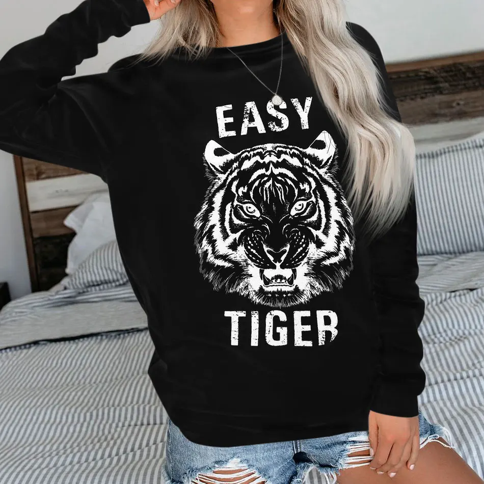 Женская толстовка с котом Blusa Moletom Feminino осенняя принтом тигра Зимние Повседневные