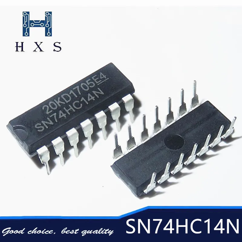 100 шт. SN74HC14N SN74HC14 74HC14N DIP14 74HC14 DIP-14 лет, и