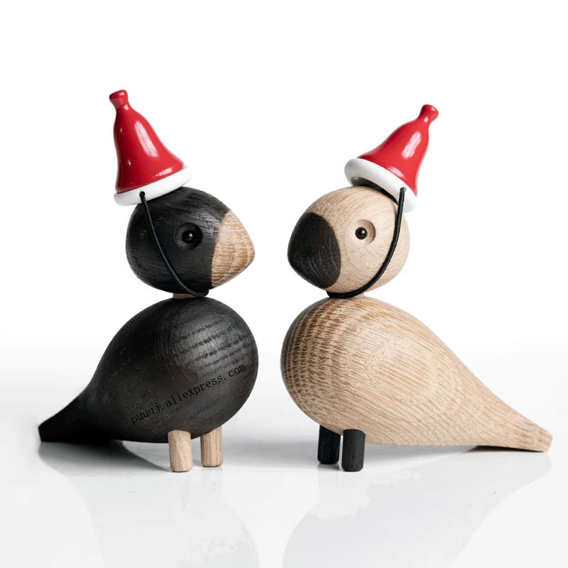 

decorative birds Wooden miniature figurines christmas decorations for home christmas LOVE Gift Lark Bird animal Nordic Ornaments