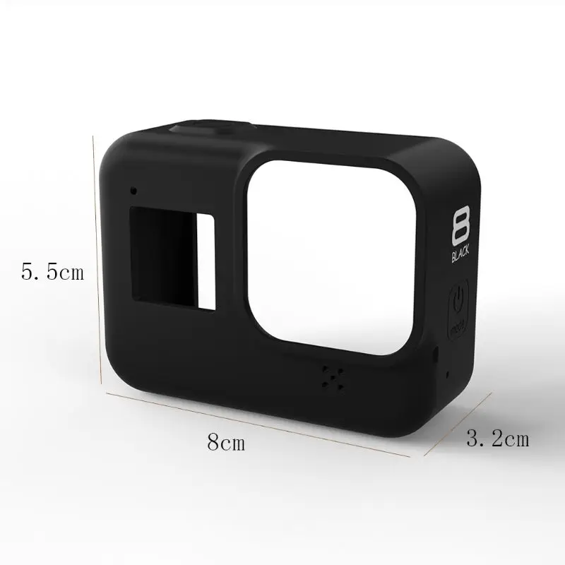 Силиконовый защитный чехол Корпус оболочка с ремешком для камеры gopro Hero 8