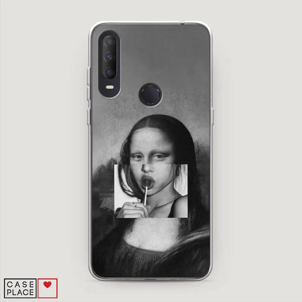 Чехол Силиконовый для Alcatel 1S (2020) Mona Lisa sucking lollipop защитный тонкий мягкий