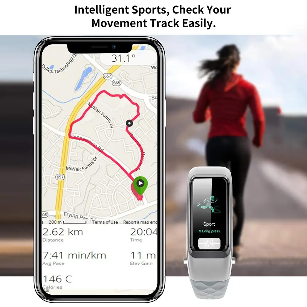 Bluetooth IP67 браслет вызова давление синхронизация вызова дисплей Мульти спортивный режим смарт Беспроводные наушники# W1