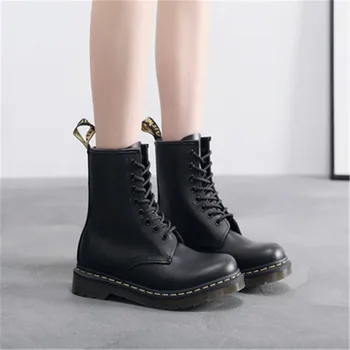 

Fashion Boots Lovers Martin Boots Black Ankle Boots for Women Punk Motorcycle Boots Autumn Winter Shoes Men/Women Shoes
