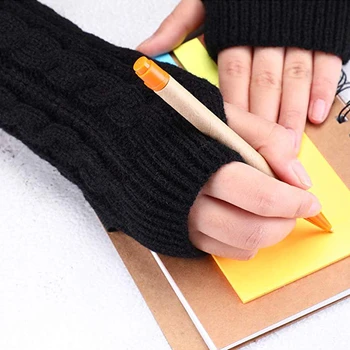 

Arm Warmers Long Fingerless Winter Gloves Knit Wrist Warmers With Thumb Hole For Women Girls