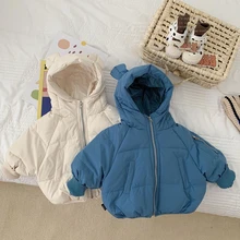 Manteau à capuche décontracté pour bébé fille en bas âge, manteau chaud d'hiver en coton rembourré, vêtements à la mode pour bébé 
