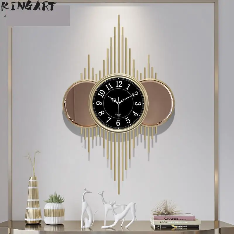 80cm Living Room Metal Wall Clock Bedroom Quiet Iron Clock Home
