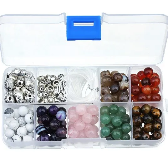 

8 мм коробка бусин из натурального камня цветной шар корона чакра s для самостоятельного изготовления мужских очаровательных и вулканических ламп