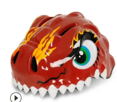 XINTOWN children's helmet safety protection cute dinosaur detachable bicycle helmet riding helmet protective gear - Цвет: Красный