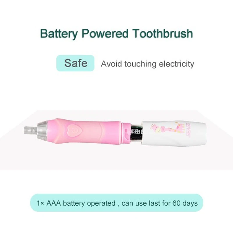 SEAGO children's electric toothbrush LED sonic kid's toothbrush with smart timer soft toothbrush Pink Green 2020 new for 3-12 ye SEAGO children's electric toothbrush LED sonic kid's toothbrush with smart timer soft toothbrush Pink Green 2020 new for 3-12 ye