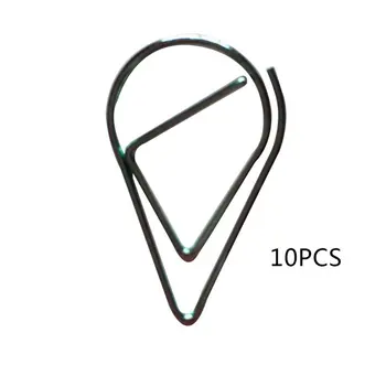 

10pcs/pack Metal Water droplets Shape Paper Clips Colorful Kawaii Bookmark Office School Stationery Marking Album Clips forfiles