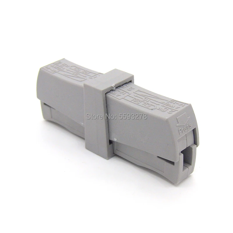 

2pcs/lot Cable-Clamp Terminal-Block Universal PCT-201 224-201 wire connector Universal 1 Way Spring quick Connector cable clamp