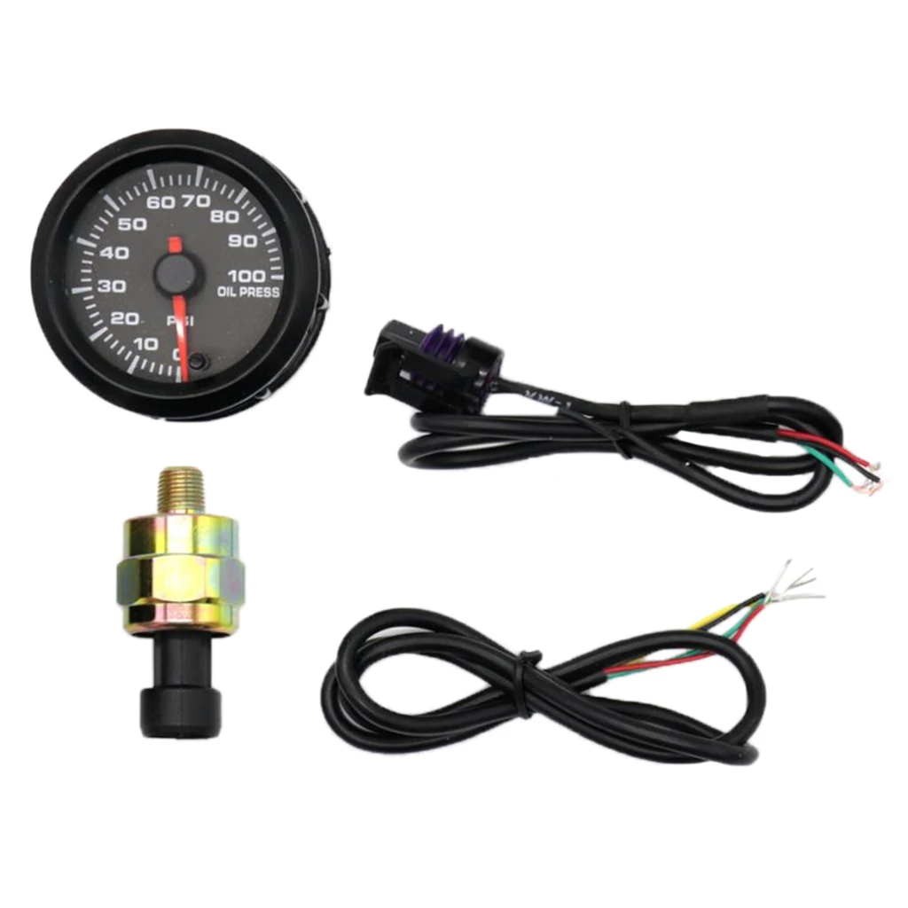 Digital 52mm 2'' LCD Auto Car Oil Pressure Gauge Pressure Meter With Sensor