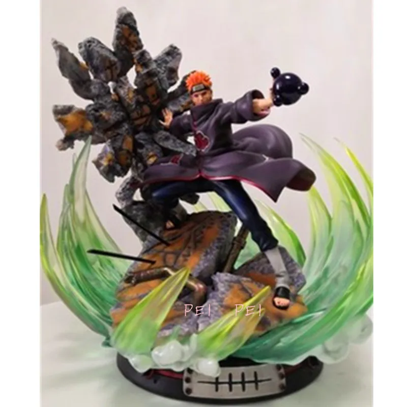 Green 15 ''Аниме Наруто Akatsuki Nagato боль Собачья голова полная длина портретное Искусство ремесло бюст GK фигурка Коллекционная модель игрушки - Color: Green
