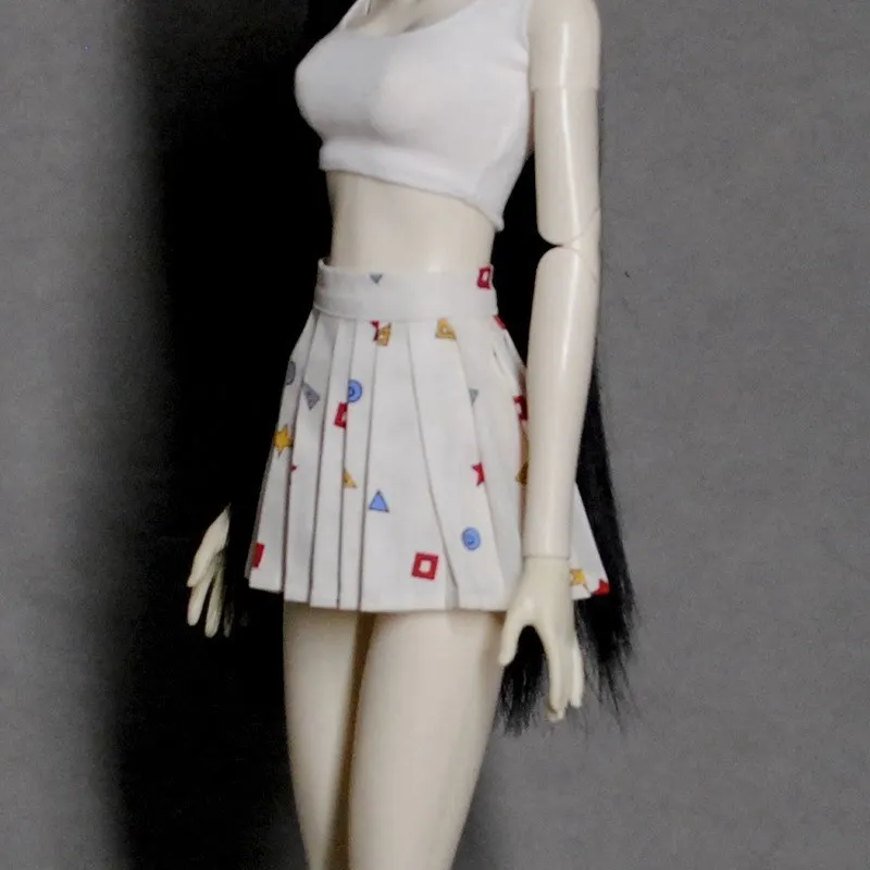 BJD Doll Accessories doll accessories doll clothes accessories doll clothes plush doll accessories Clothes for Dolls Dress JK Skirt White vest Clothes Suit Suitable for 1/3 1/4 Dolls Adollya