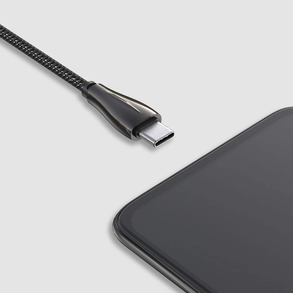 Xiaomi WSKEN type-C кабель для передачи данных RGB свет зарядка через usb быстрый заряд кабеля металлический корпус USB кабель для huawei samsung смартфон