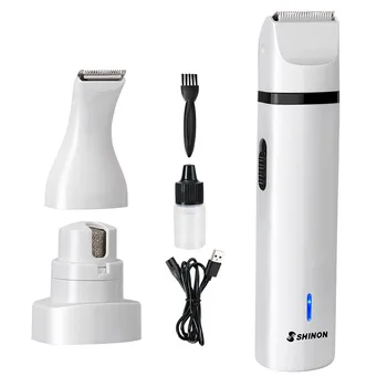 

Pet Electric Hair Trimmer USB Rechargeable Shaver Portable Dog Nail Clippers Ceramic Cutter Head Low Noise Cat Hair Clipper