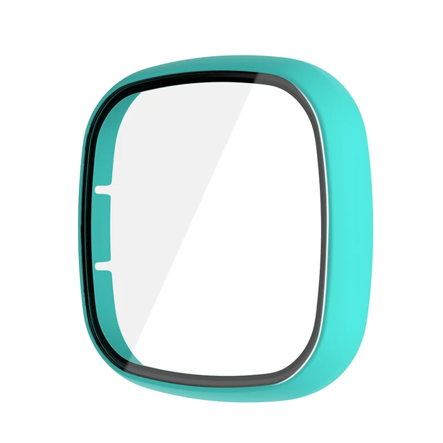Matte Protective Case for Fitbit versa 3/Sense Cover Screen Protector Full Protective Shell for Versa 3/Sense Accessorie Teal