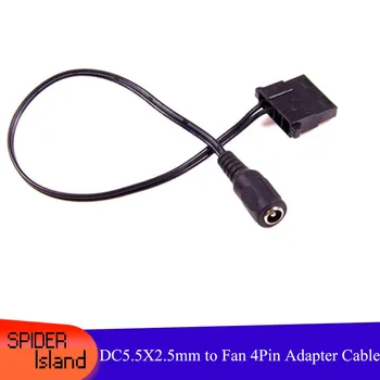 

High Quality DC5.5x2.5mm to Dual Wire Fan Cooling 4Pin Power Adapter Cable 20CM Apply to 12V 9V 5V Power Adapter