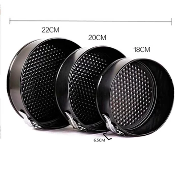 

3PCS Non-stick Lock Bottom Cake Mold Round Honeycomb Carbon Steel For Baking Health Safety 18/20/22cm Non-stick Evenly Heated