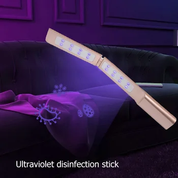 

Practical Portable 16 LED UV Sanitizer Light Wand Multi-functional Convenient Home Travel Disinfection Household Lamp
