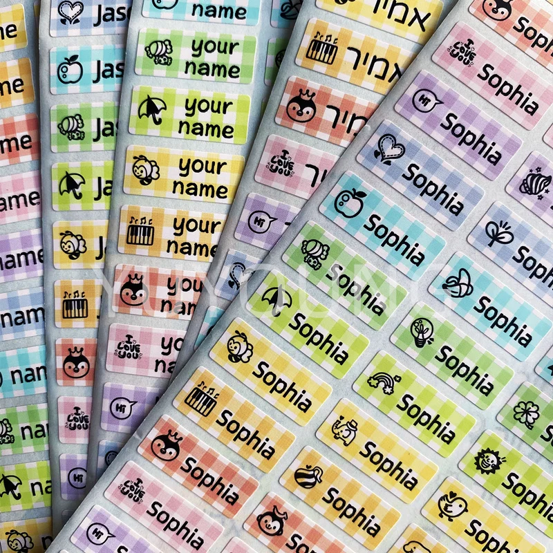 120Pcs S size Name Tag Sticker Customize Stickers Waterproof Personalized Labels Children School Stationery office Water variety