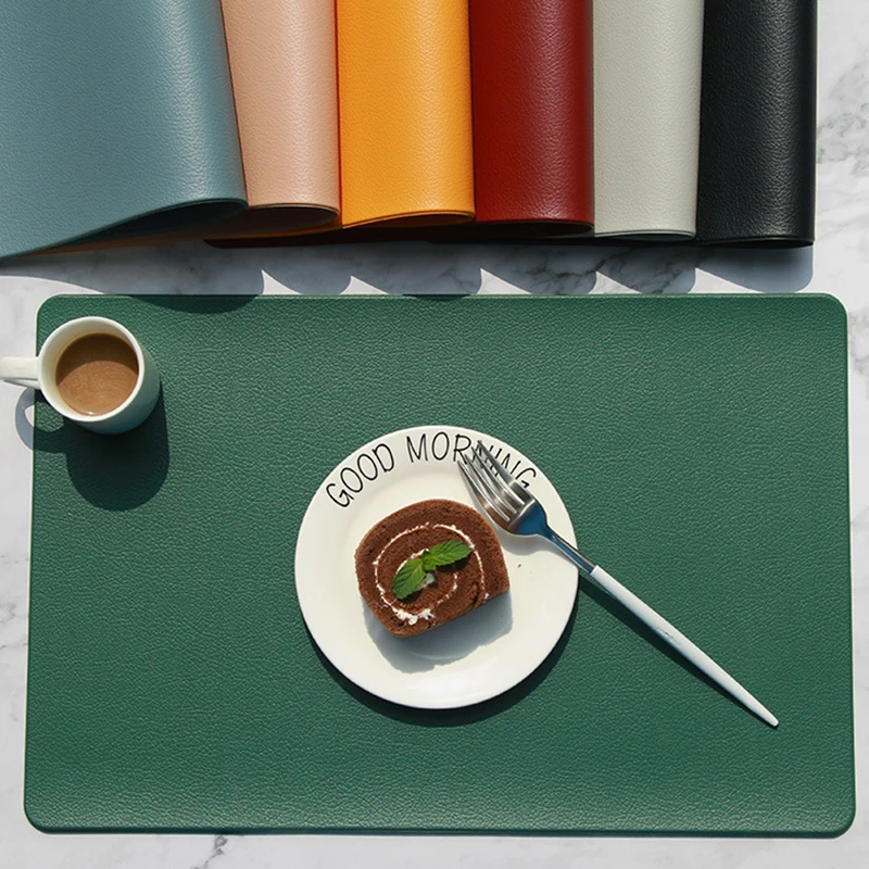 4 шт. столовые приборы коврик из искусственной кожи скатерть салфетки