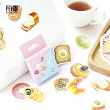 1 коробка милый завтрак классический Kawaii стиль граффити наклейки