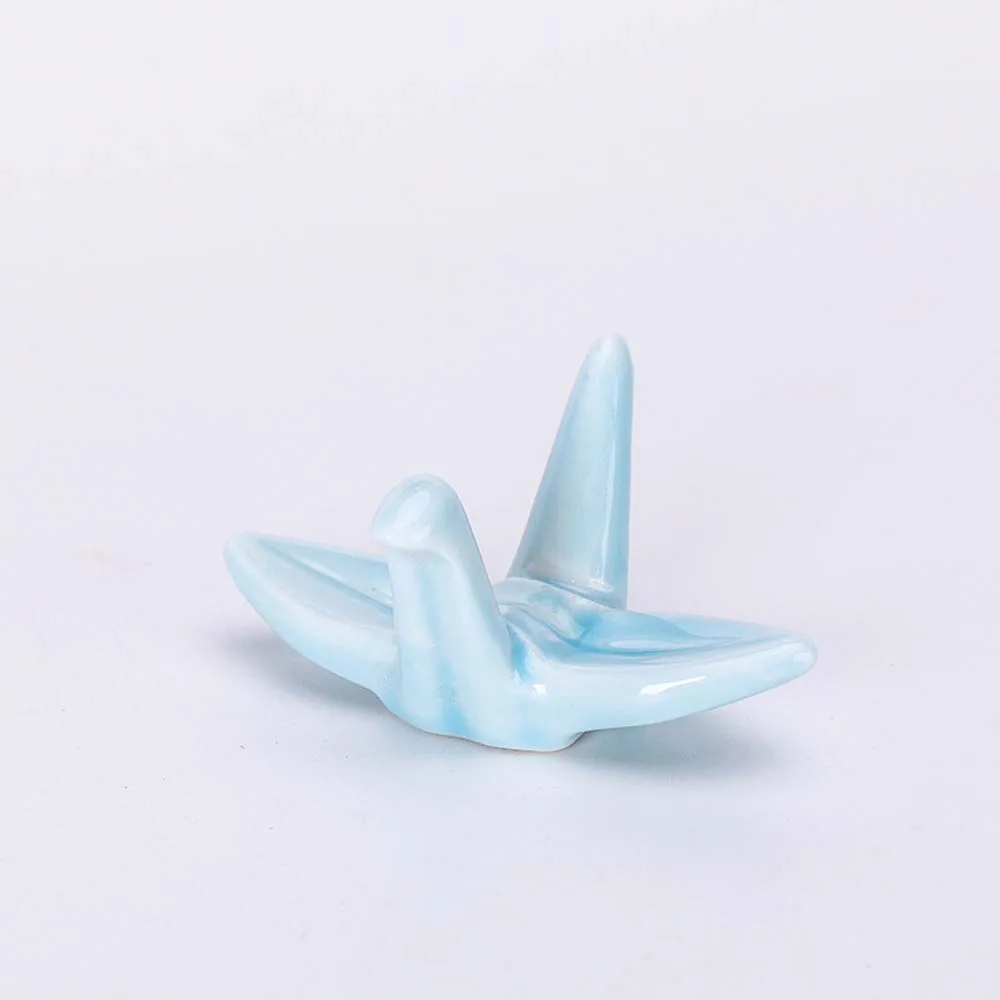 blue Креативные Бумажные краны с рисунком собаки из мультфильма, керамические палочки для еды, стойки, ложки, вилки и нож, держатель, прочная симпатичная посуда, подставка - Цвет: blue