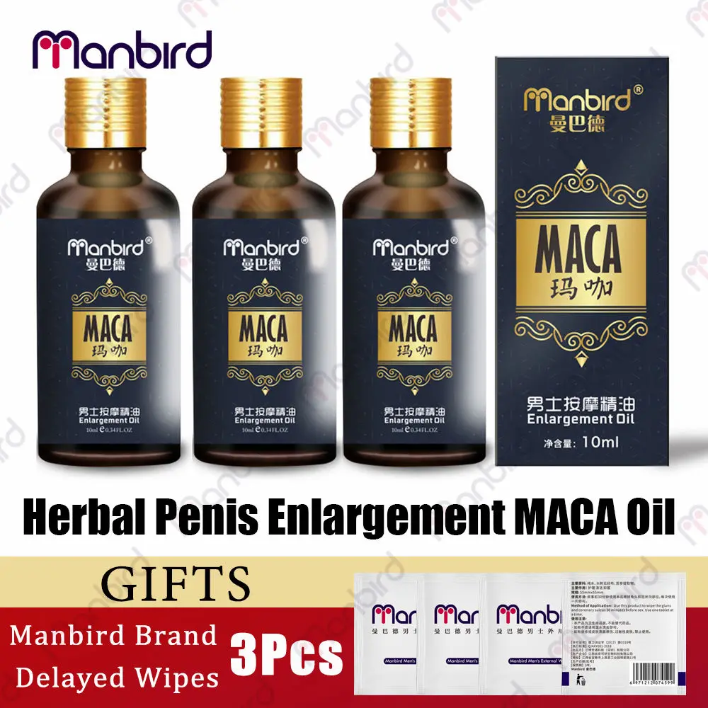 3 шт. мужское масло для увеличения пениса роста массажное MACA улучшенная смазка