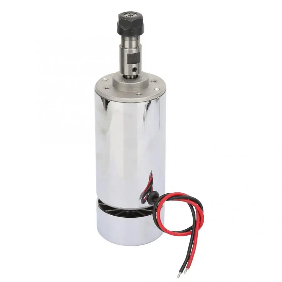 Бесступенчатое регулирование скорости 300W 12-48VDC щеточный высокоскоростной мотор шпинделя с воздушным охлаждением для гравировки металлических материалов