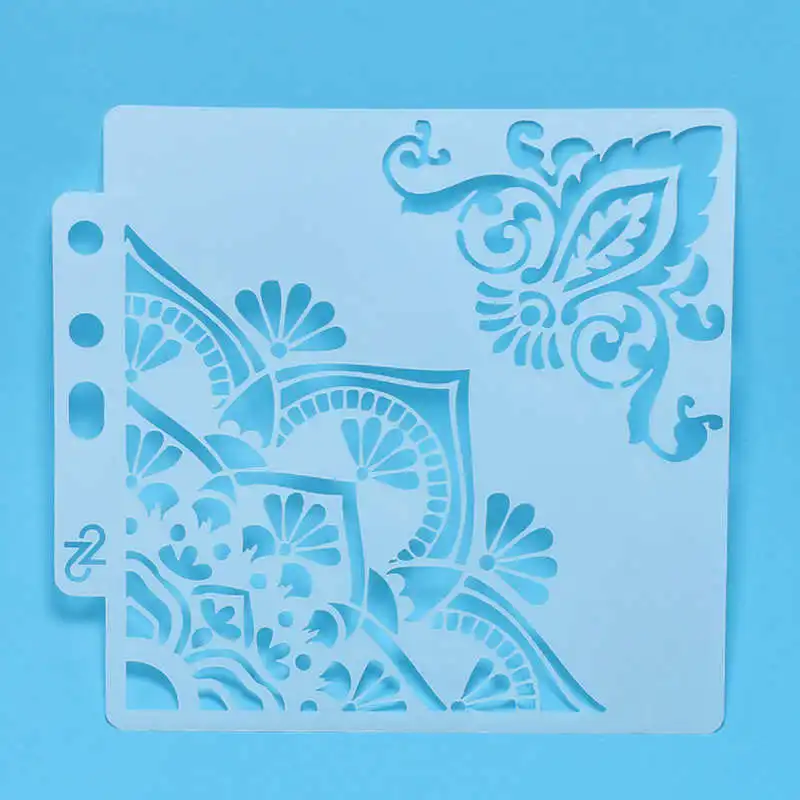 Креативные Угловые Цветочные трафареты наклейка для рисования скрапбукинга