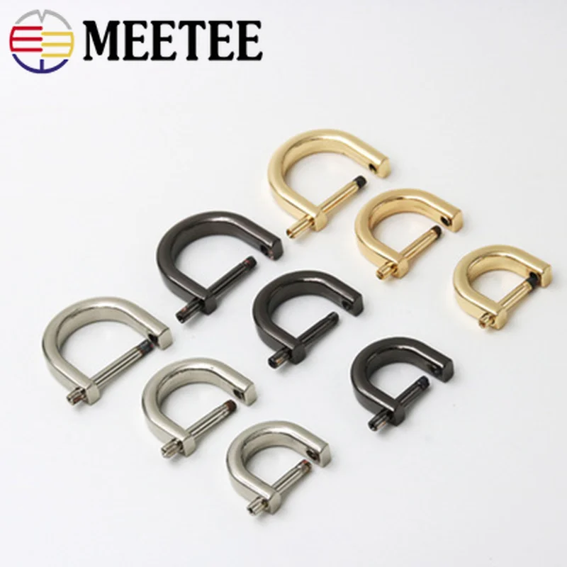 Meetee 5 шт. 1 2 см d образное кольцо металлическое о пряжка для сумки кошелек ремень