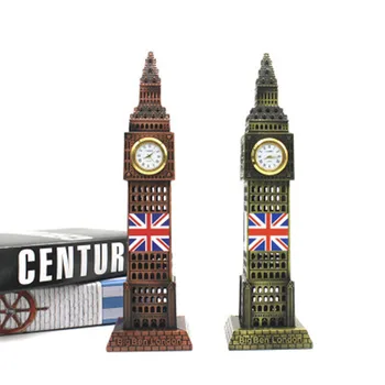 

Antique Bronze Big Ben Statue London Landmark Figurine Model Decoration for Living Room Desk Wine Cabinet Decoration Ornament