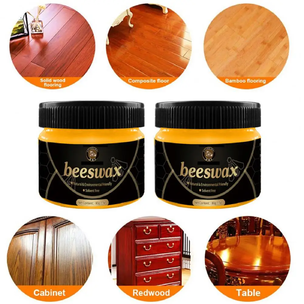  ZWIFEJIANQ Esmalte de madera Beewax para el cuidado de la madera  y los muebles, limpieza del hogar, acondicionador de cera de abeja natural  para embellecer, proteger y mejorar el brillo (multicolor